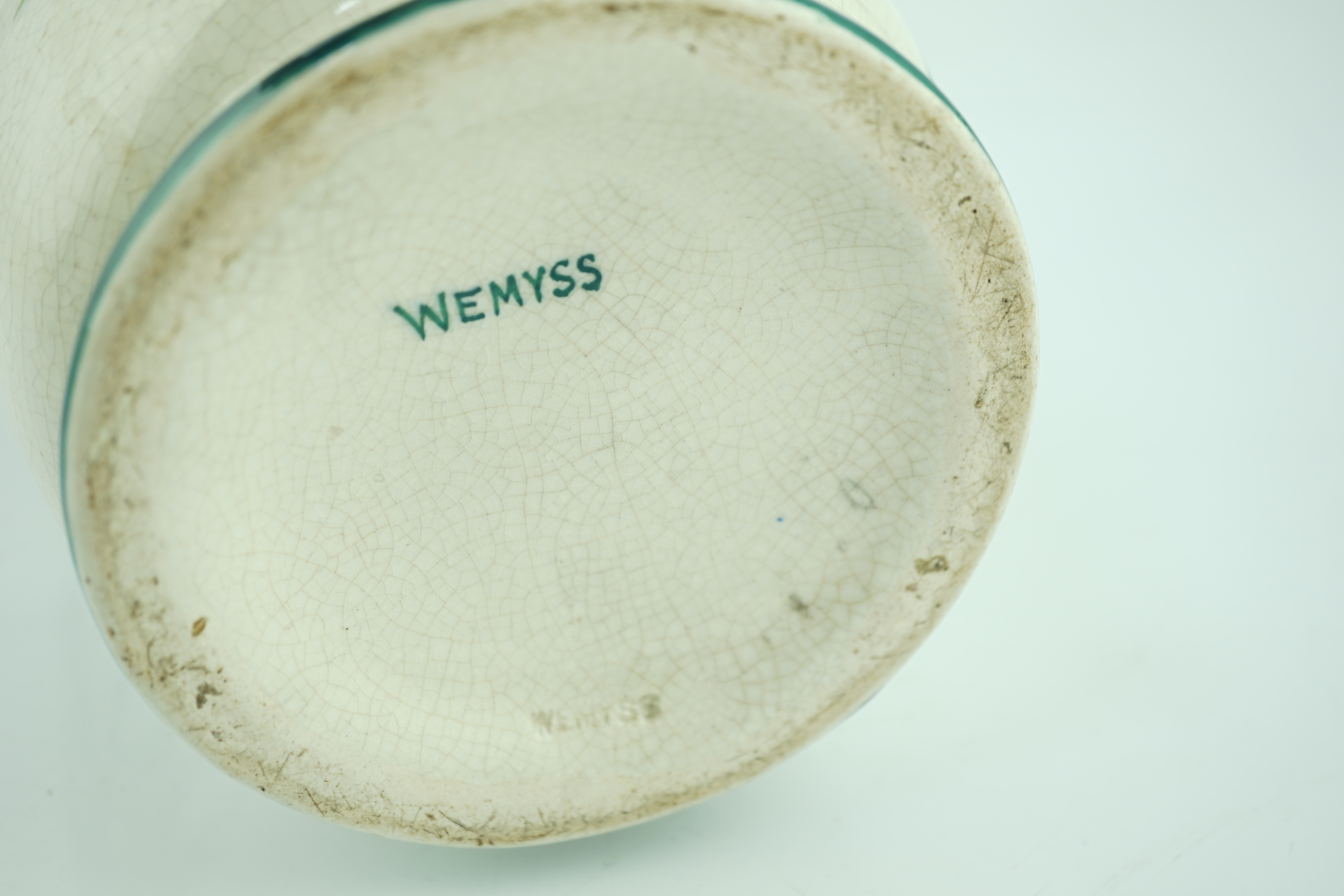 A large Wemyss ‘thistle’ pattern Elgin vase, early 20th century, probably painted by James Sharp, fine rim crack